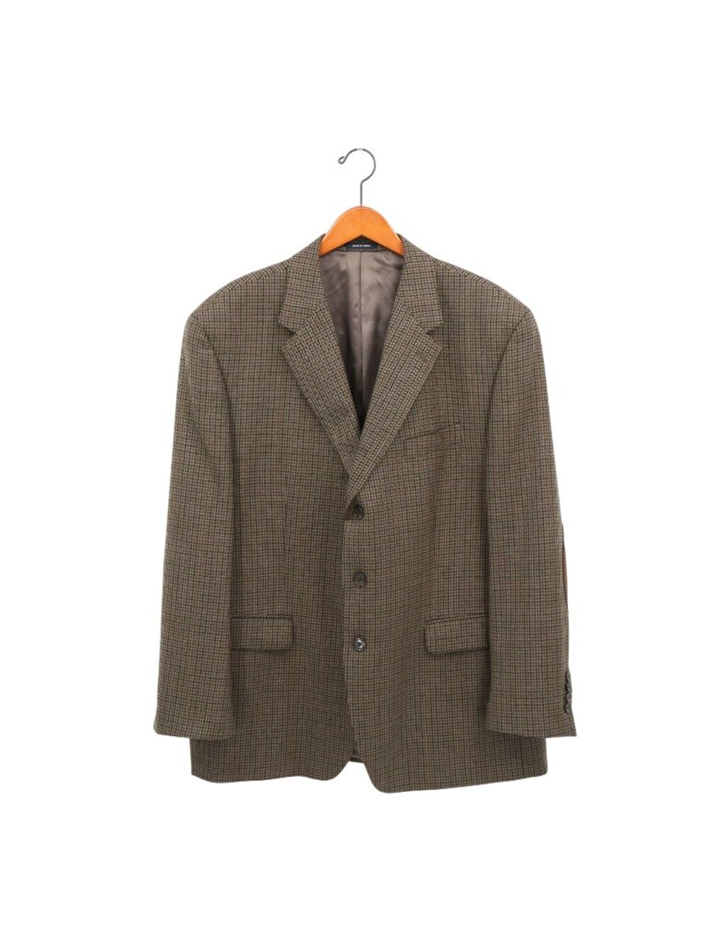 Ralph by Ralph Lauren Brown Black Houndstooth Wool Sport Coat Blazer Jacket 48R
